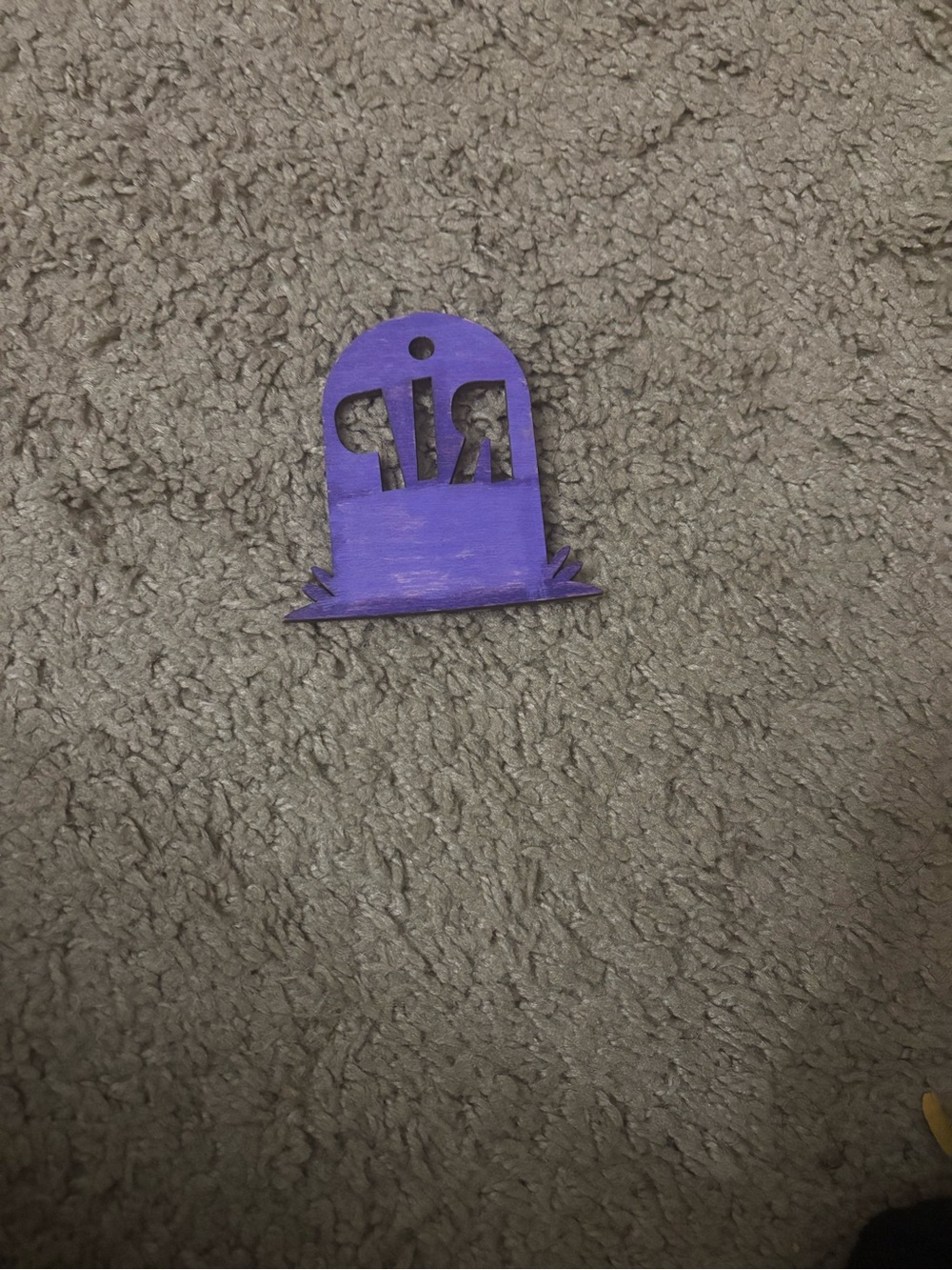 Purple RIP Tombstone Wall Accent - Unknown Brand